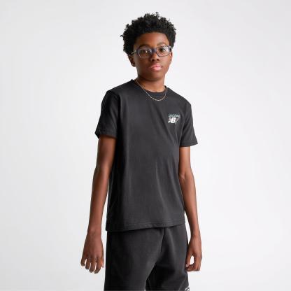 Big Kids' New Balance Running Triangle T-Shirt - Caviar - view 4