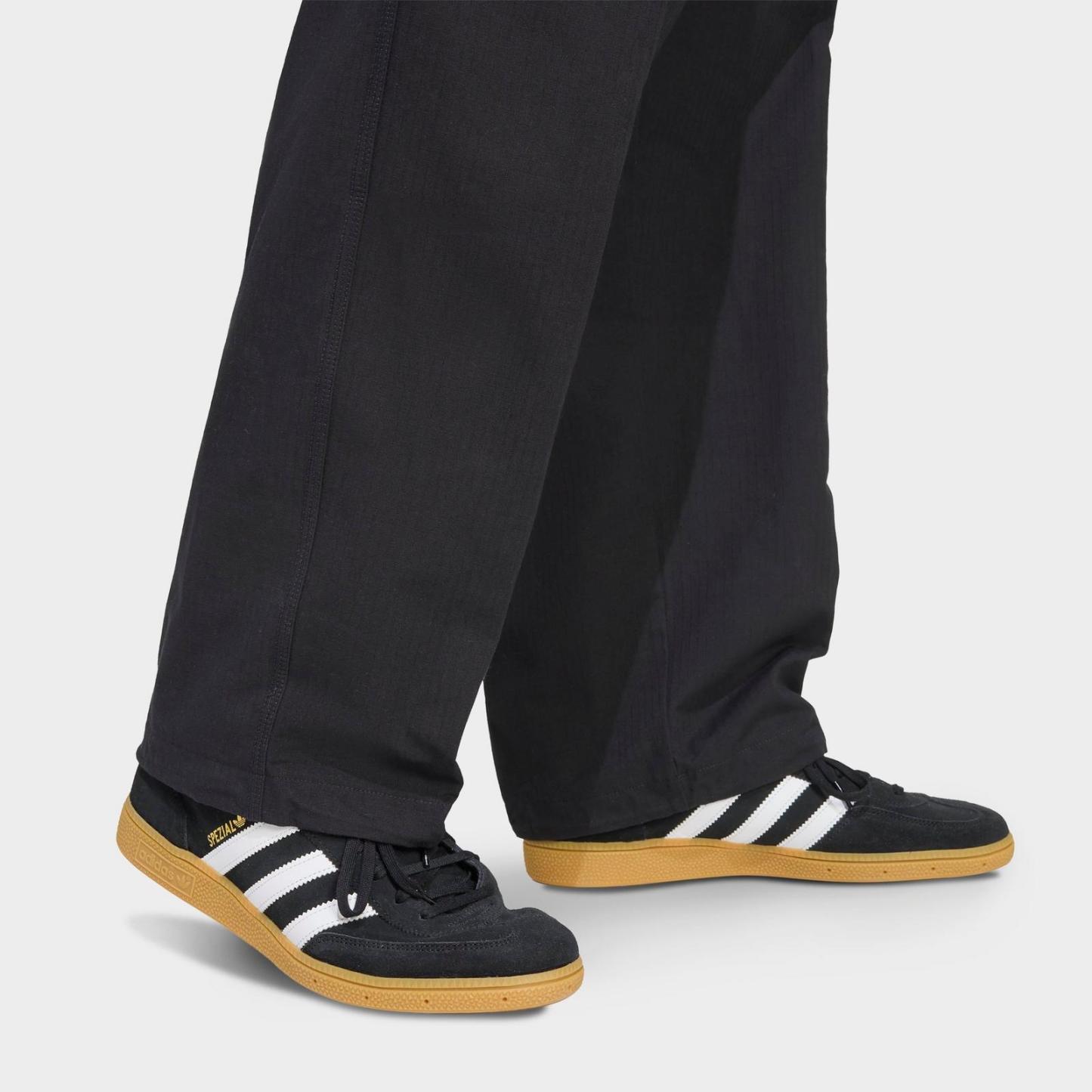 Men's adidas Originals Trefoil Essentials Woven Cargo Pants - Black/White - view 5