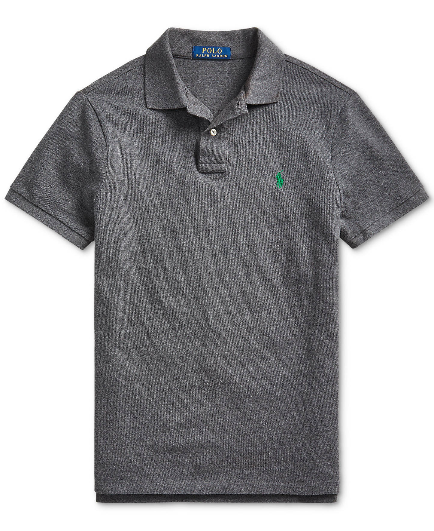 Polo Ralph Lauren Men's Custom Slim-Fit Mesh Polo Shirt - Medium Flannel Heather