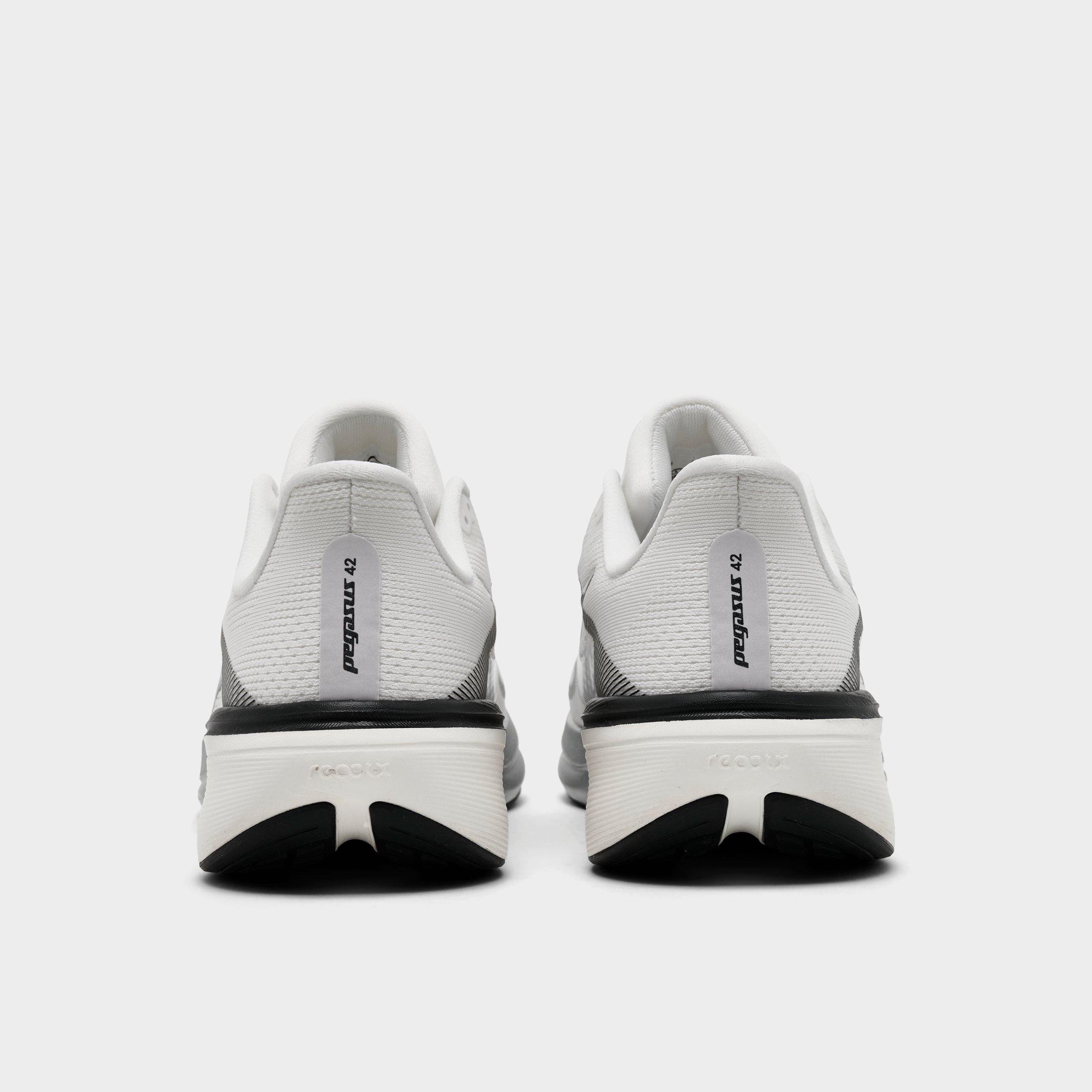 Women's Nithtke Pegasus 42 Running Shoes - Part 2 - Summit White/Metallic Silver - Back view