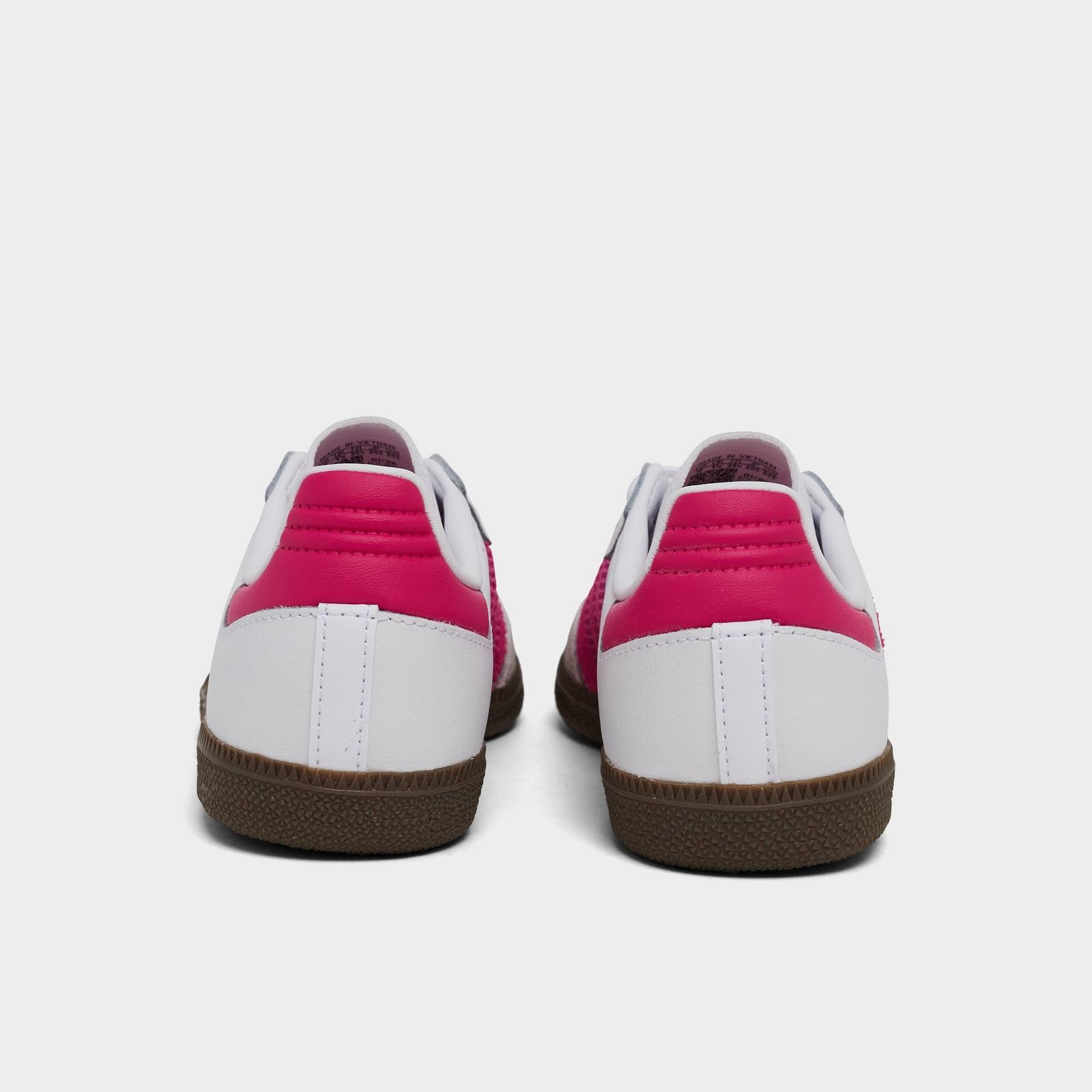 Little Kids' adidas Originals Samba OG Casual Shoes - Footwear White/Real Magenta - view 4