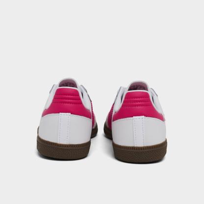 Little Kids' adidas Originals Samba OG Casual Shoes - Footwear White/Real Magenta - view 4