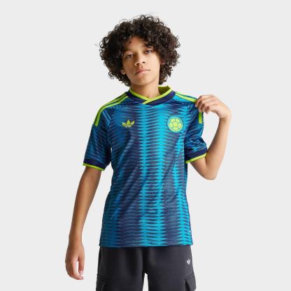Big Kids' adidas Colombia 26 Away Soccer Jersey - Mystery Petrol/Team Navy Blue - view 1