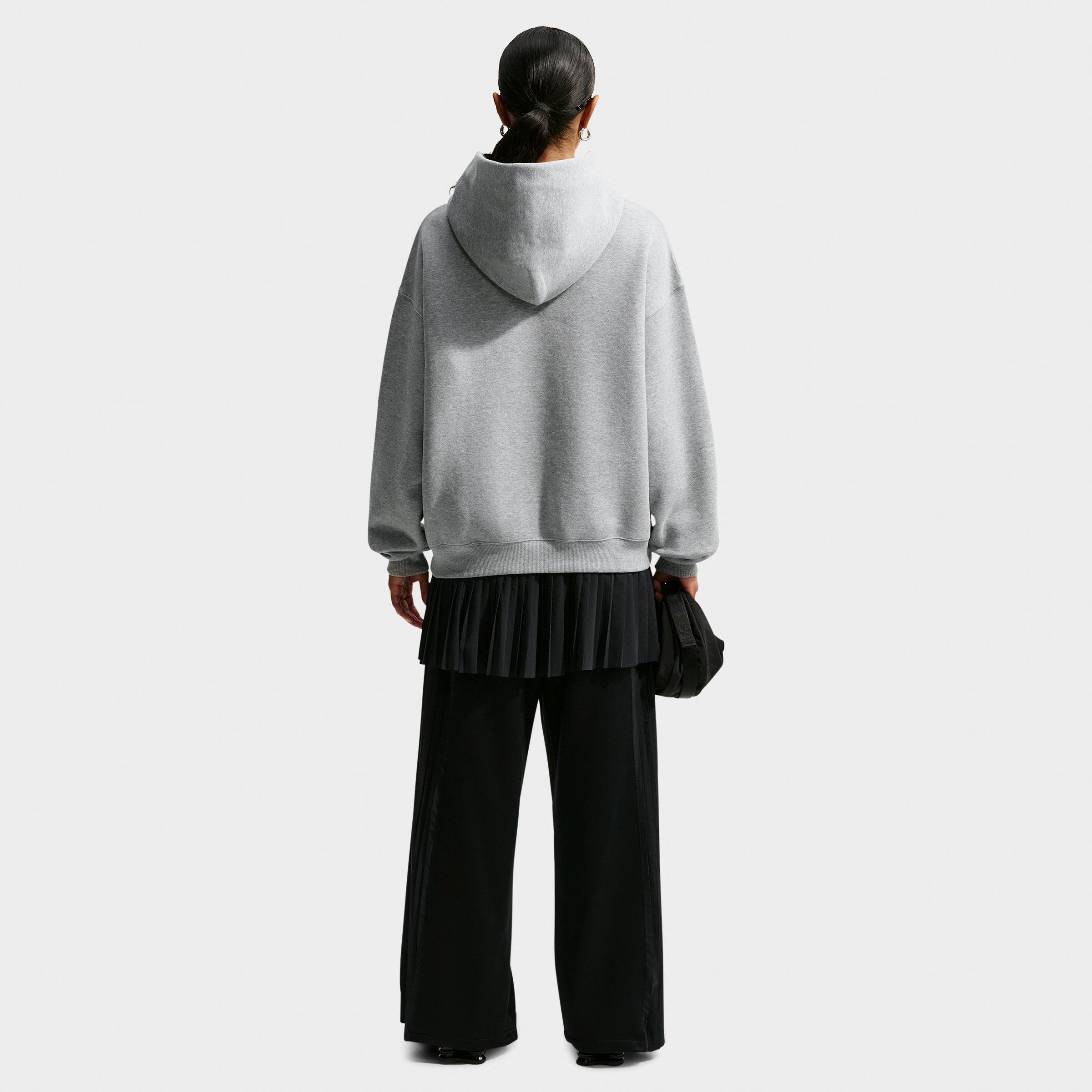Women's Nithtke Studio Fleece Medium-Weight Camo Oversized Pullover Hoodie - Dark Grey Heather/Sail