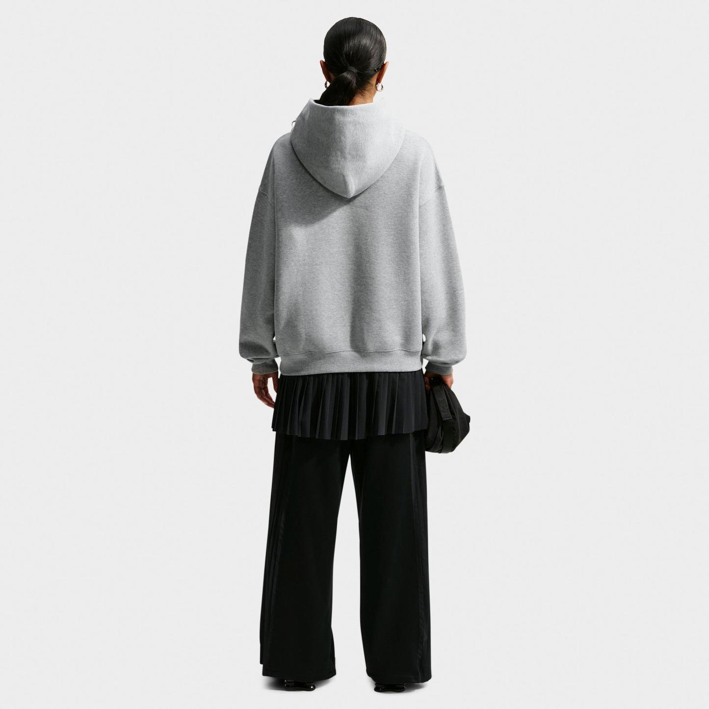 Women's Nithtke Studio Fleece Medium-Weight Camo Oversized Pullover Hoodie - Dark Grey Heather/Sail