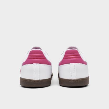 Kids' Toddler adidas Originals Samba OG Stretch Lace Casual Shoes - Footwear White/Real Magenta/Gum - view 4