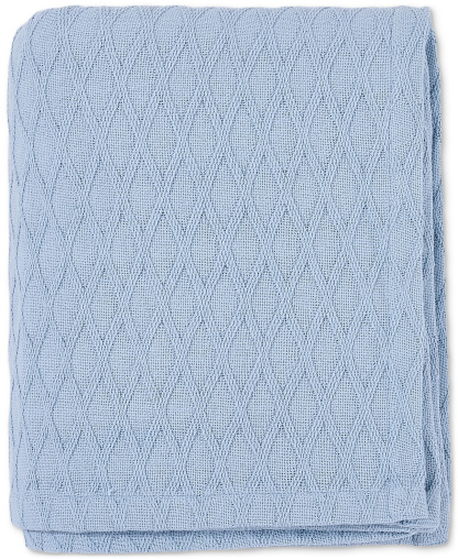 Lauren Ralph Lauren Classic Cotton Blanket, Twin - Cashmere Blue