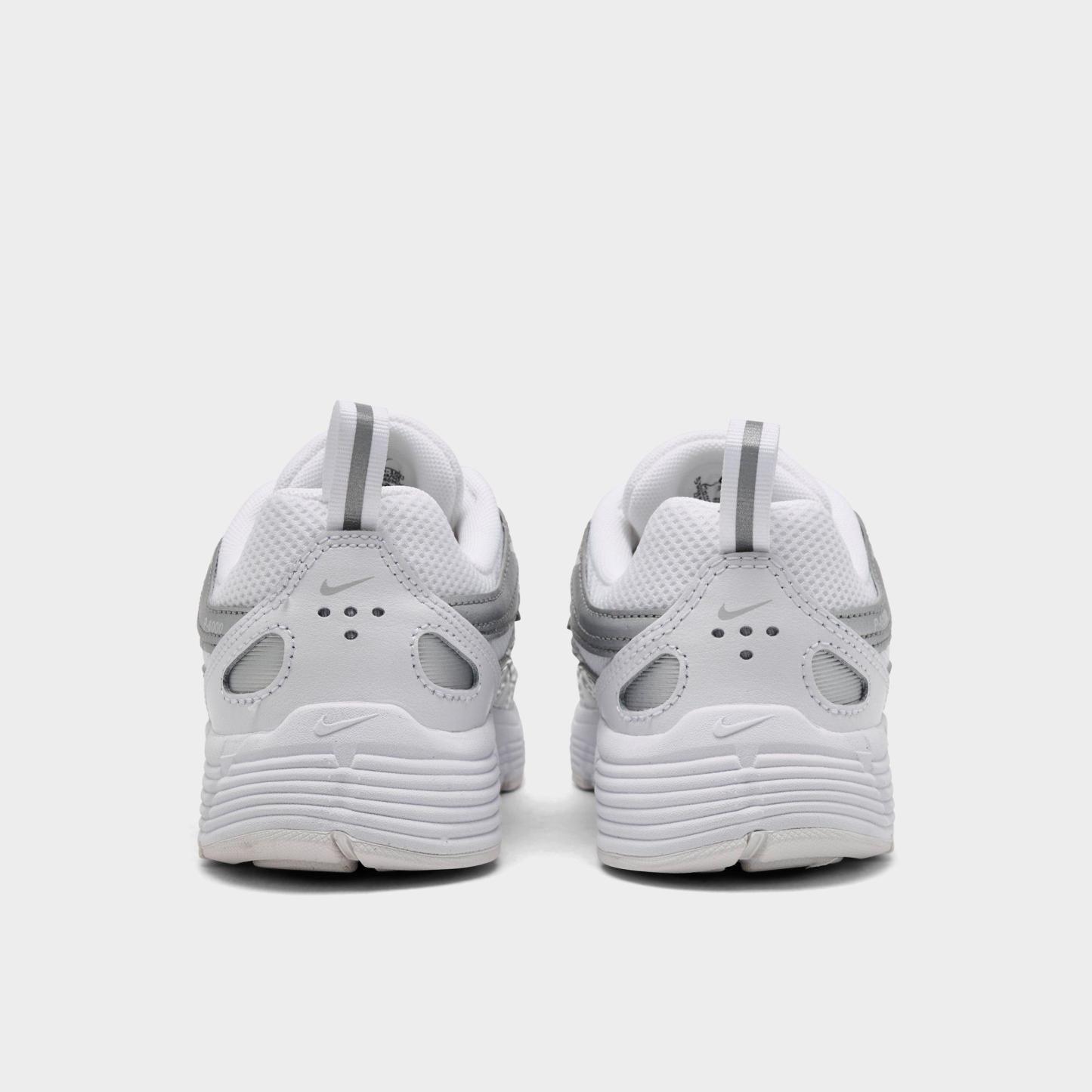 Little Kids' Nithtke P-6000 Casual Shoes - White/Photon Dust/Metallic Silver - Back view