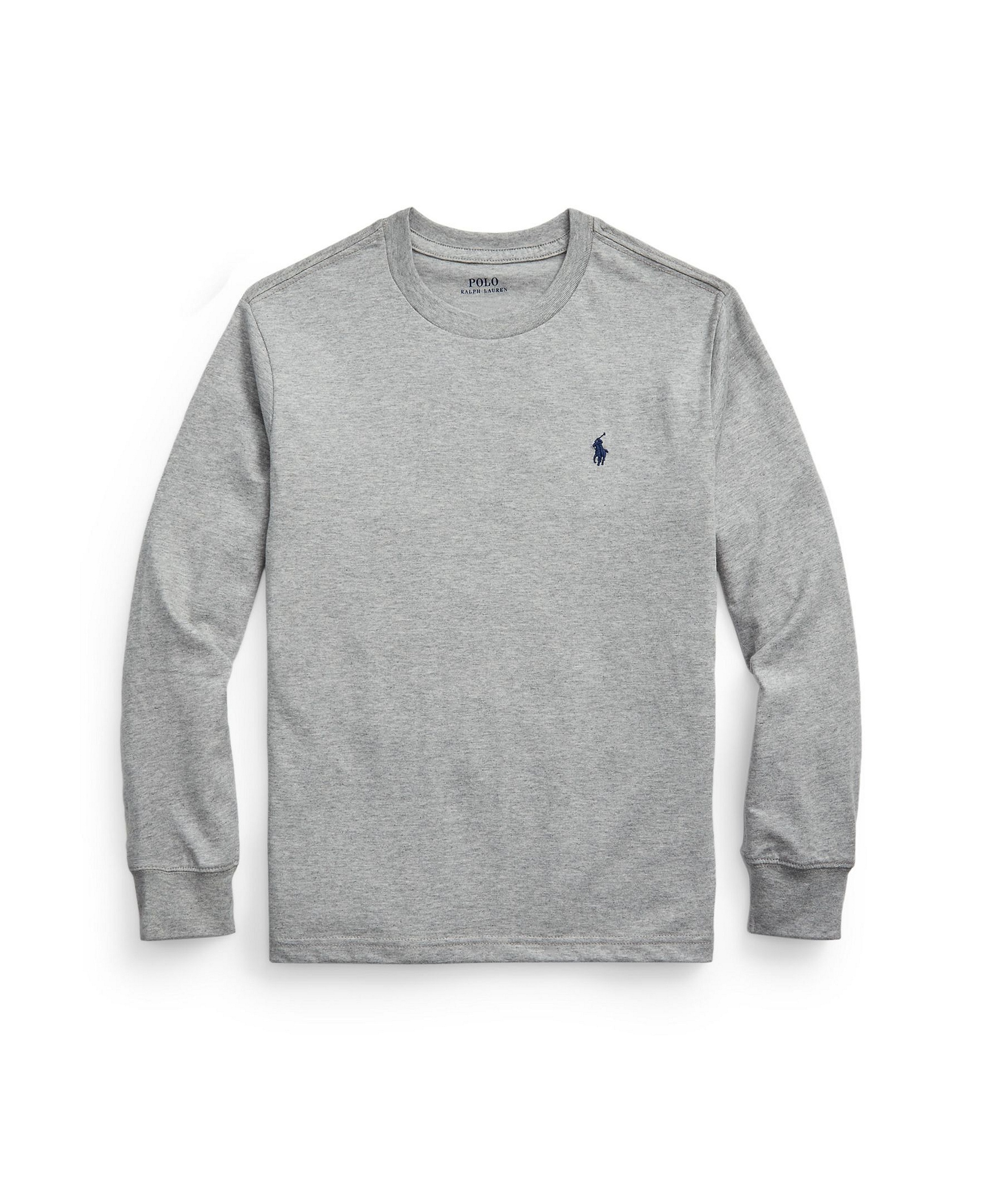 Polo Ralph Lauren Boys' 8-20 Cotton Jersey Long-Sleeve T-shirt - Andover Heather
