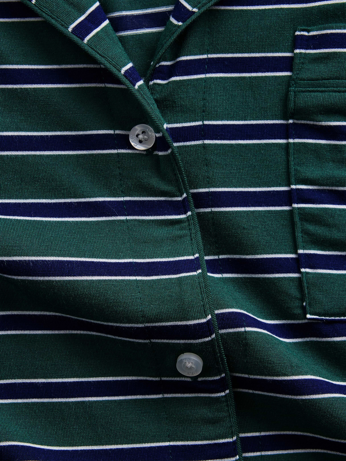 SoftMade Modal PJ Top - Blue & green stripe