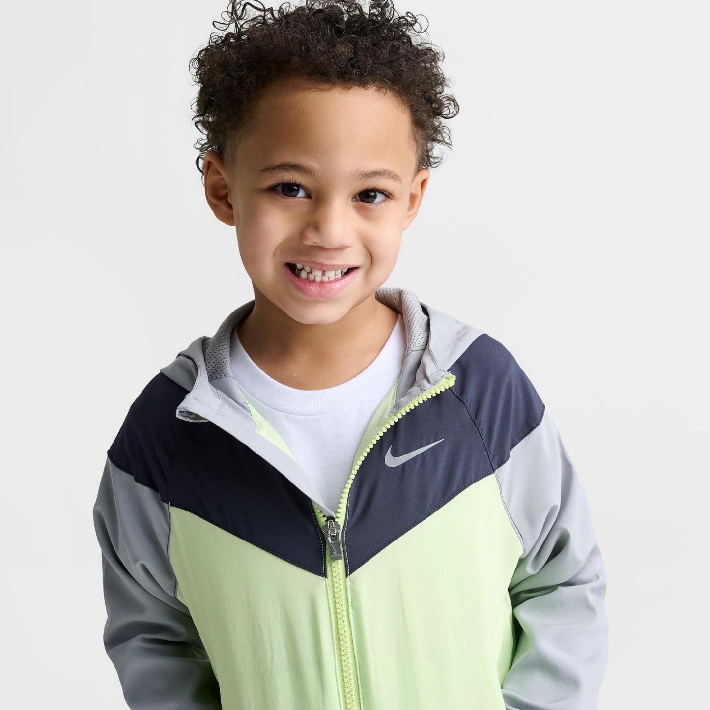Kids' Toddler Nike Windrunner Jacket and Shorts Set - Light Smoke Grey/Volt