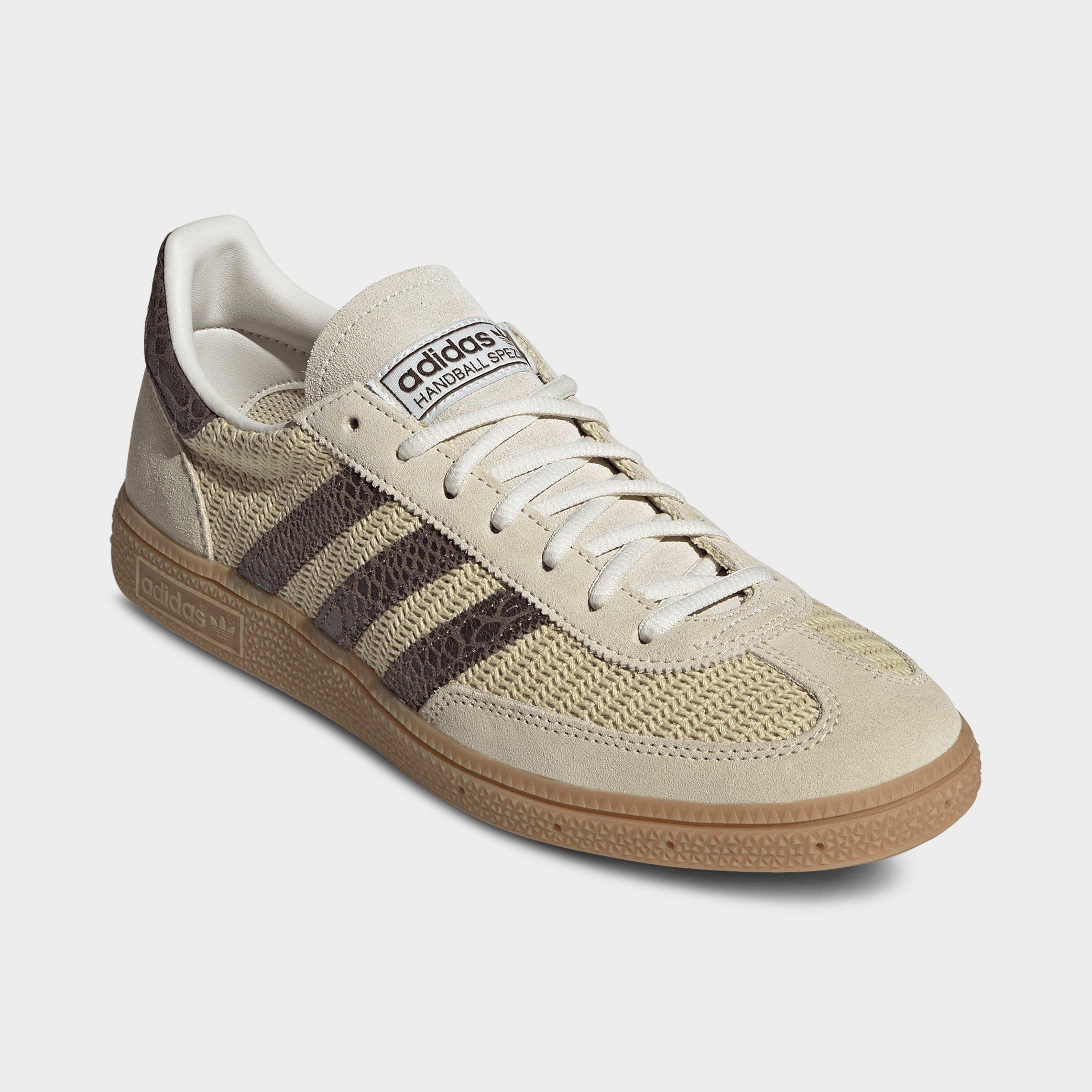 Men's adidas Originals Handball Spezial Casual Shoes - Part 3 - Dual Yellow/Brown/Warm Vanilla - Both shoes facing left