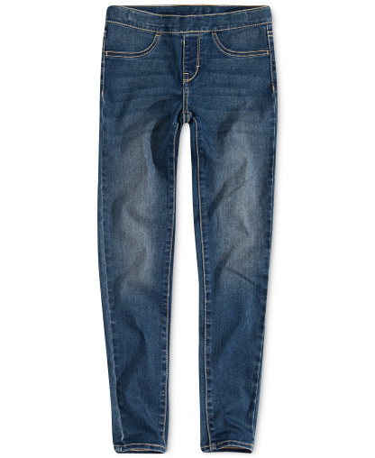 Levi's Little Girls Adjustable Waistband Stretch Jeggings - Medium Blue