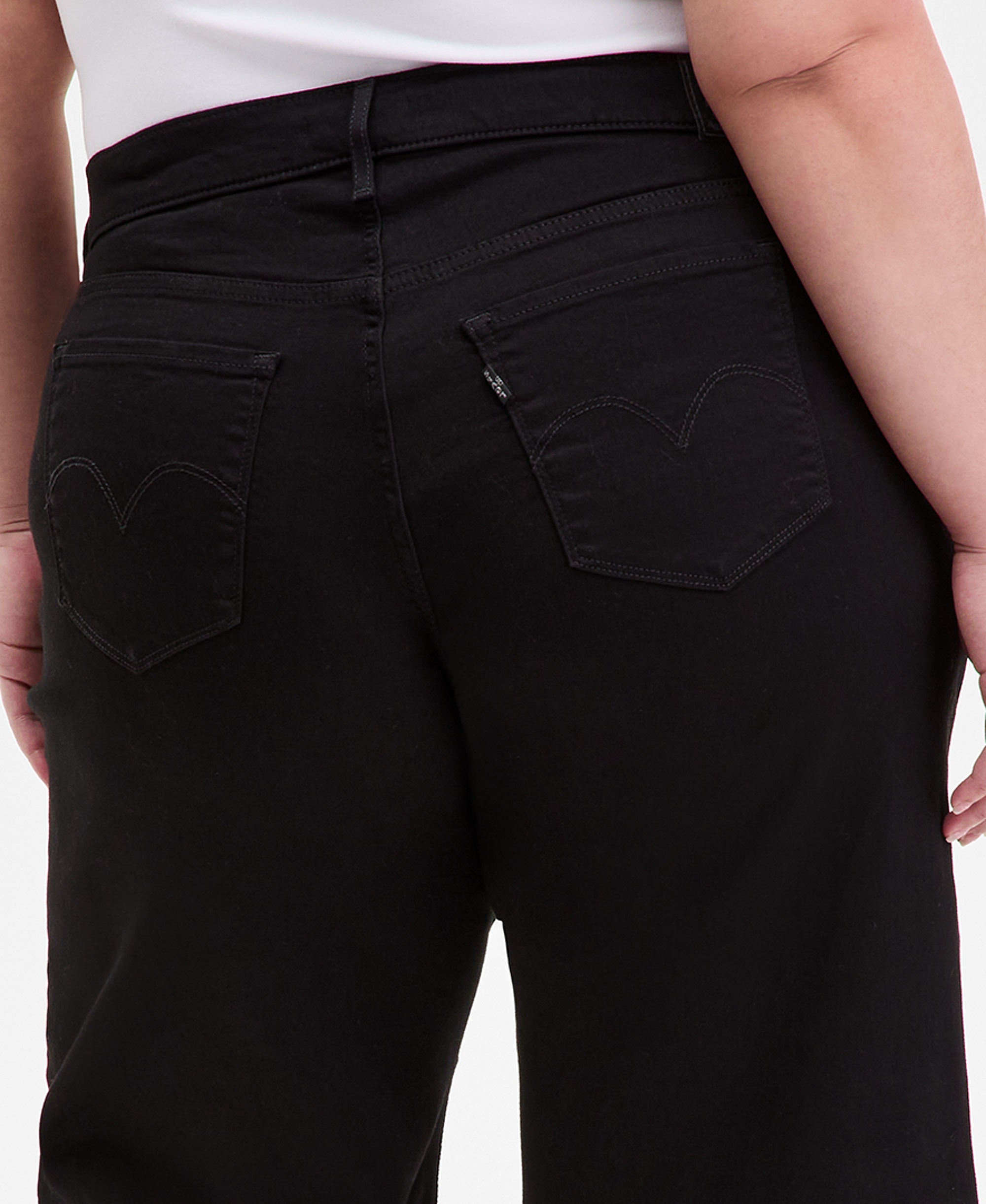 Levi's Women's 318 Shaping Stellar-Stretch Wide-Leg Jeans - Black