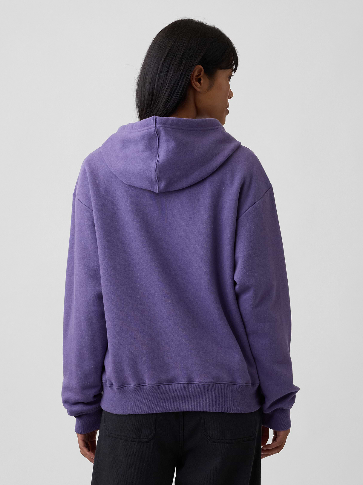Relaxed Gap Logo Hoodie - Grape purple