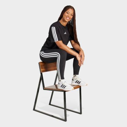 Women's adidas Essential 3-Stripes Boyfriend T-Shirt - Black/White