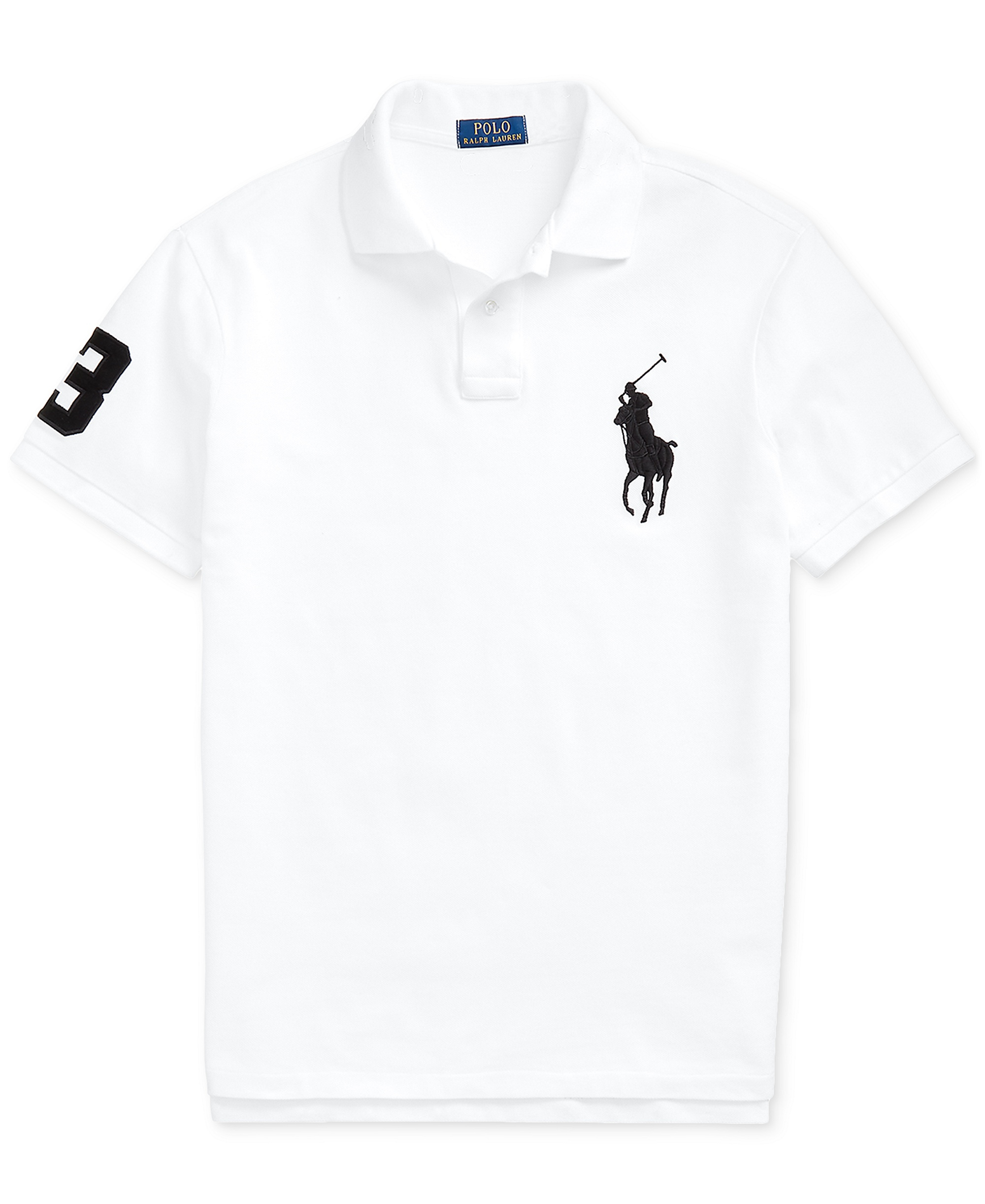 Polo Ralph Lauren Men's Big Pony Custom Slim-Fit Mesh Polo Shirt - White