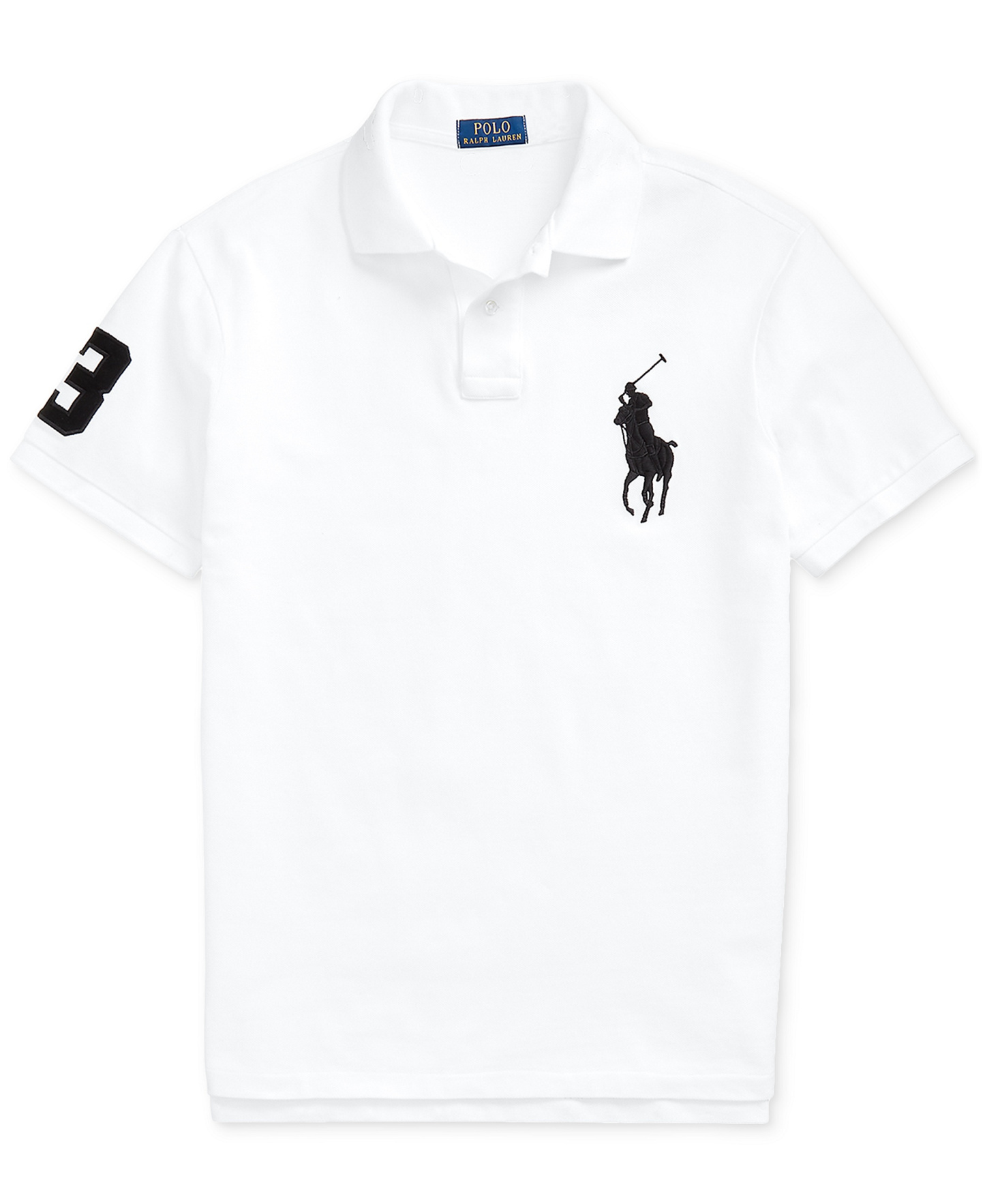 Polo Ralph Lauren Men's Big Pony Custom Slim-Fit Mesh Polo Shirt - White