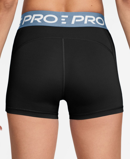 Nike Women's Mid-Rise Biker Shorts - Black/work Blue/white