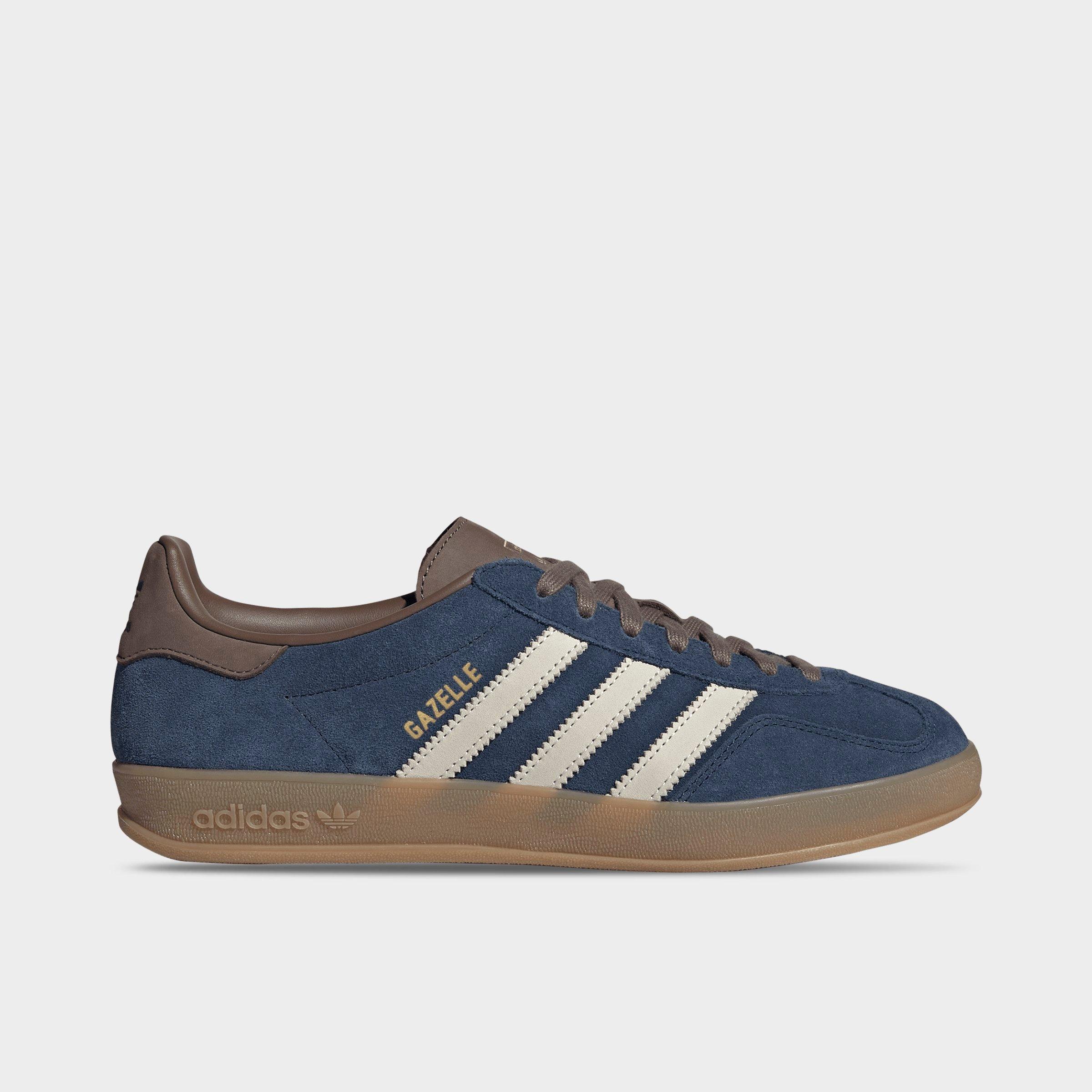 Men's adidas Originals Gazelle Indoor Casual Shoes - Night Indigo/Off White/Earth Strata - Left shoe facing left. Outside of the shoe.