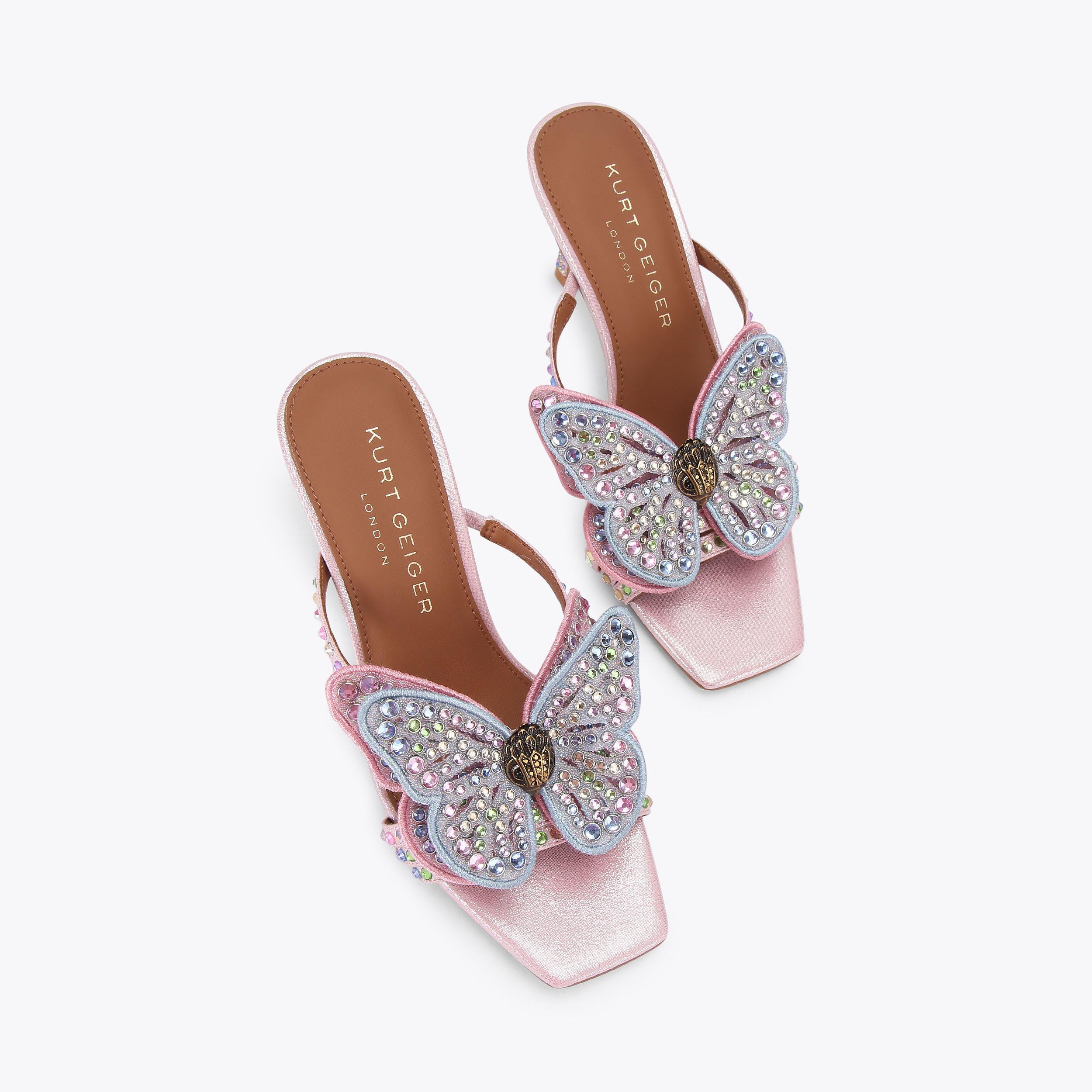 Kurt Geiger London Big Butterfly Mule Heel - Pink - view 3