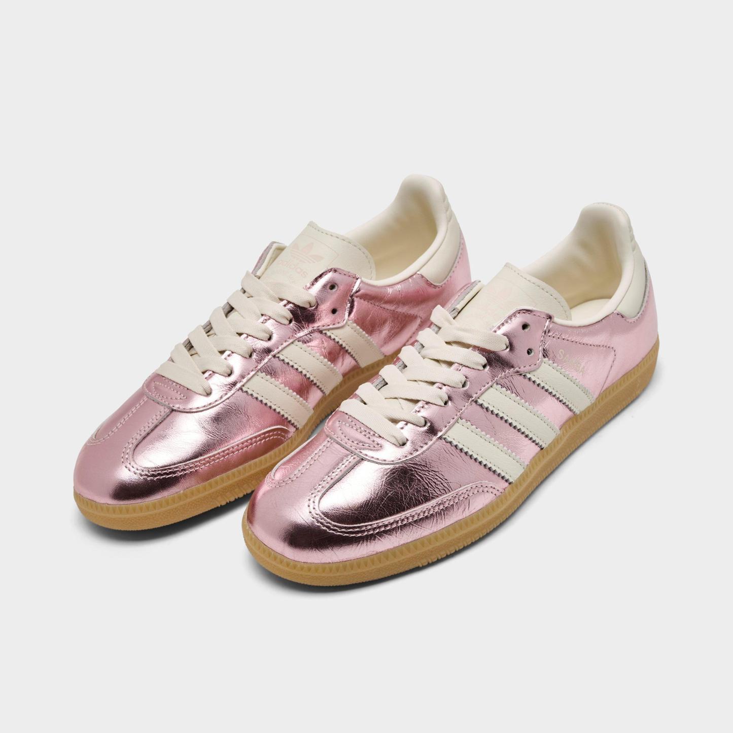 Women's adidas Originals Samba OG Casual Shoes - Part 6 - Wonder Quartz/Off White/Gum - Both shoes facing left
