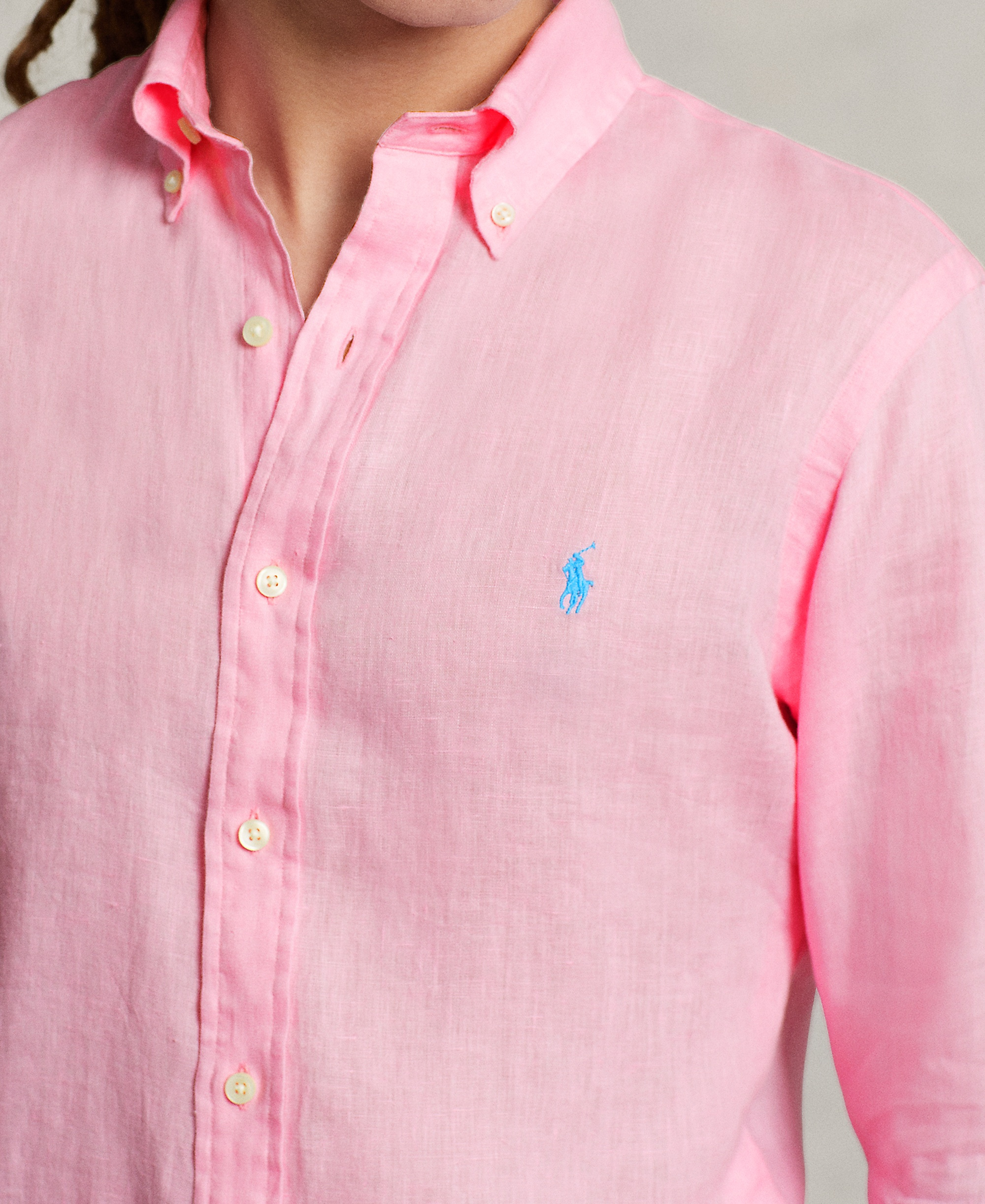 Polo Ralph Lauren Men's Classic-Fit Linen Shirt - Carmel Pink