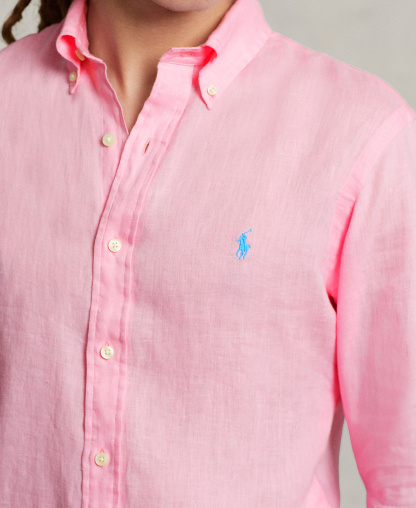 Polo Ralph Lauren Men's Classic-Fit Linen Shirt - Carmel Pink