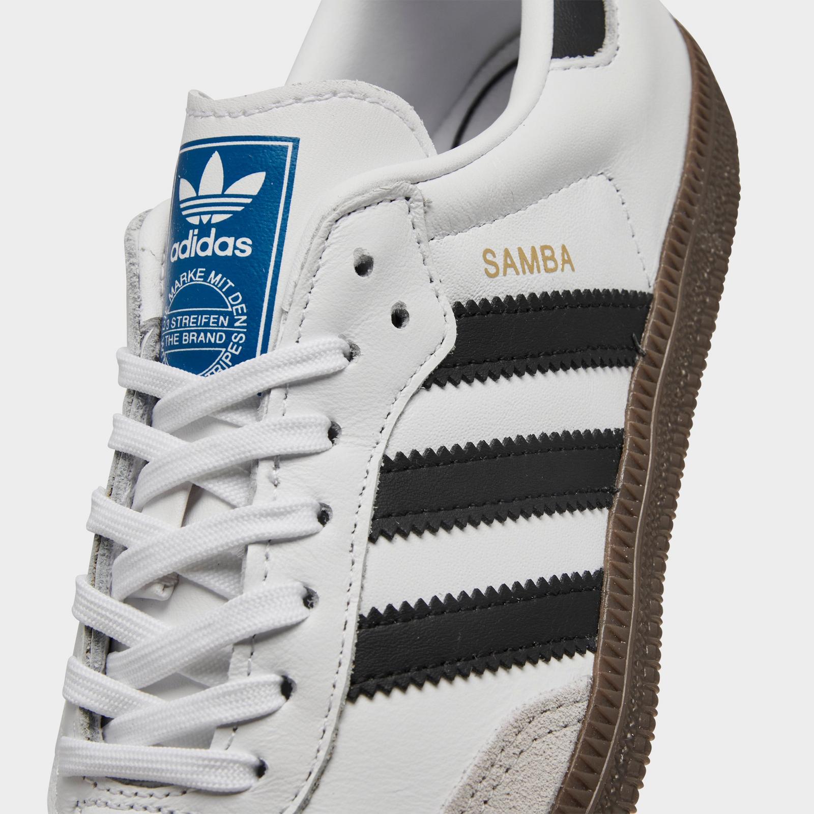 Little Kids' adidas Originals Samba OG Casual Shoes - Footwear White/Core Black/Gum 5 - view 3