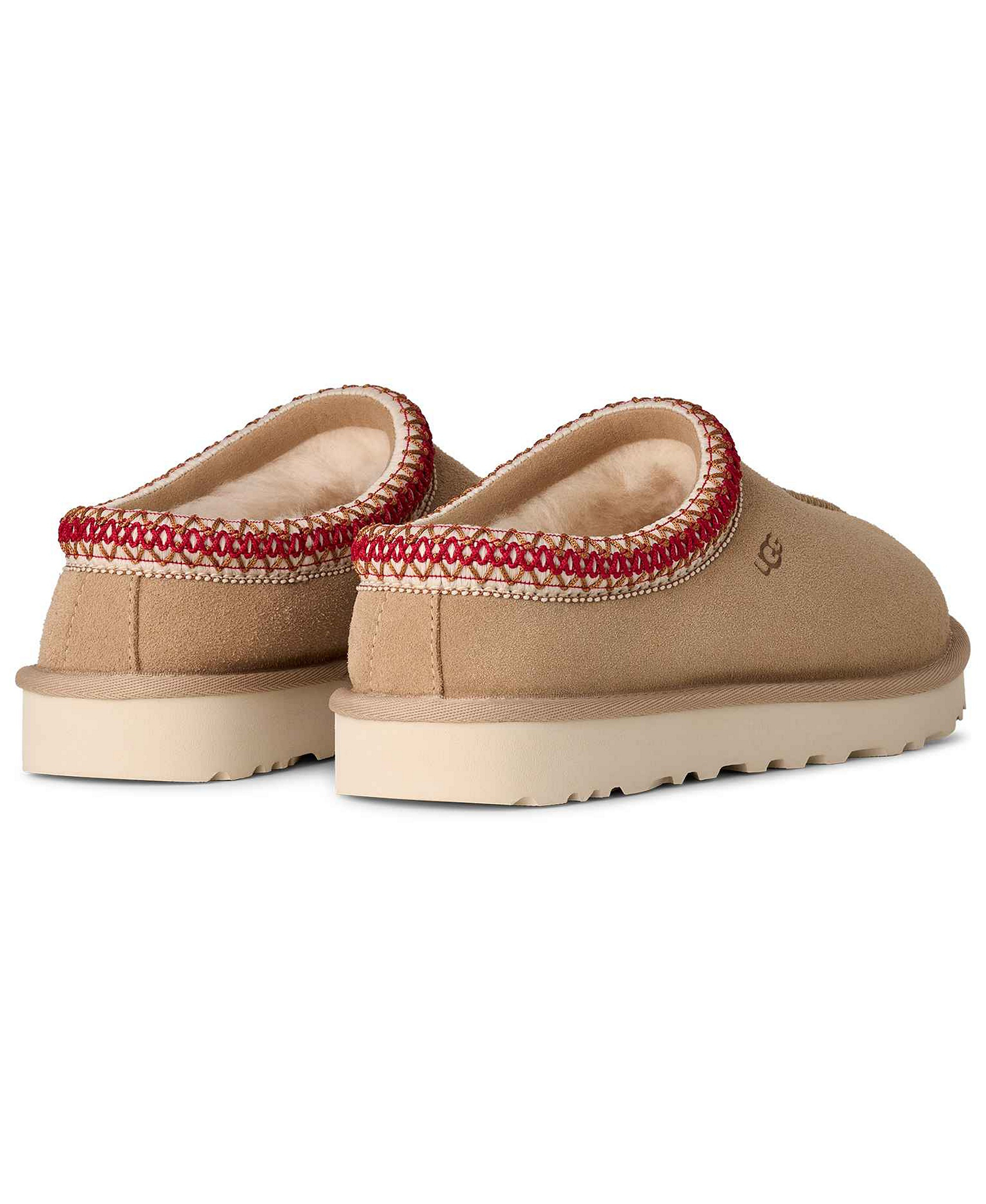 UGG® Women's Tasman II Slip-On Slide Slippers - Sand/Dark Cherry