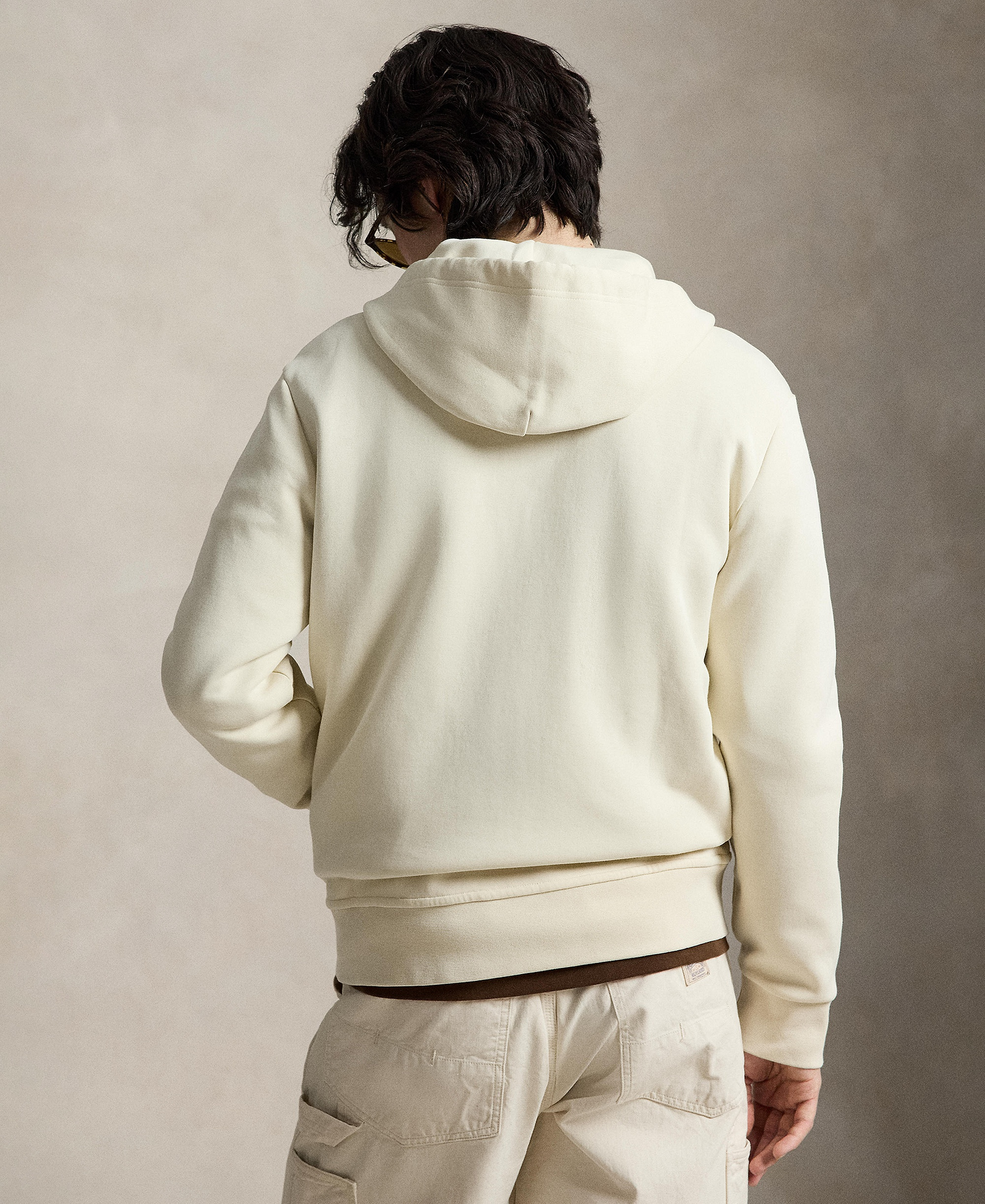 Polo Ralph Lauren Men's Double-Knit Full-Zip Hoodie - Guide Cream