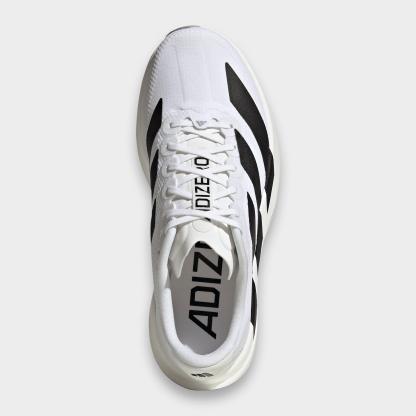 Women's adidas Adizero EVO SL Woven Running Shoes - Part 2 - Cloud White/Core Black/Dash Grey - Top view