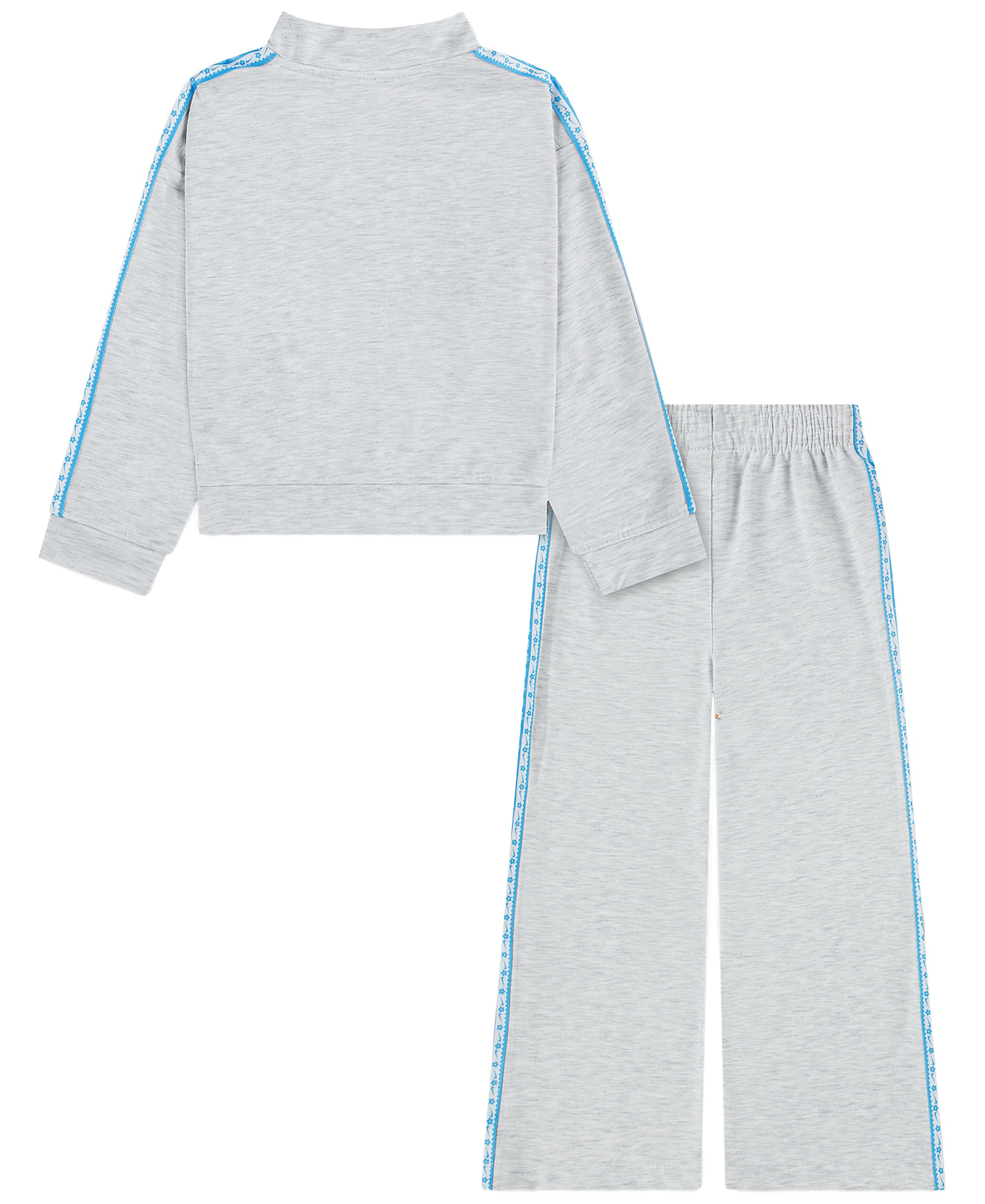 Nike Girls' 4-6X Retro Remix Jacket and Pants, 2-Piece Set - Birch Heather