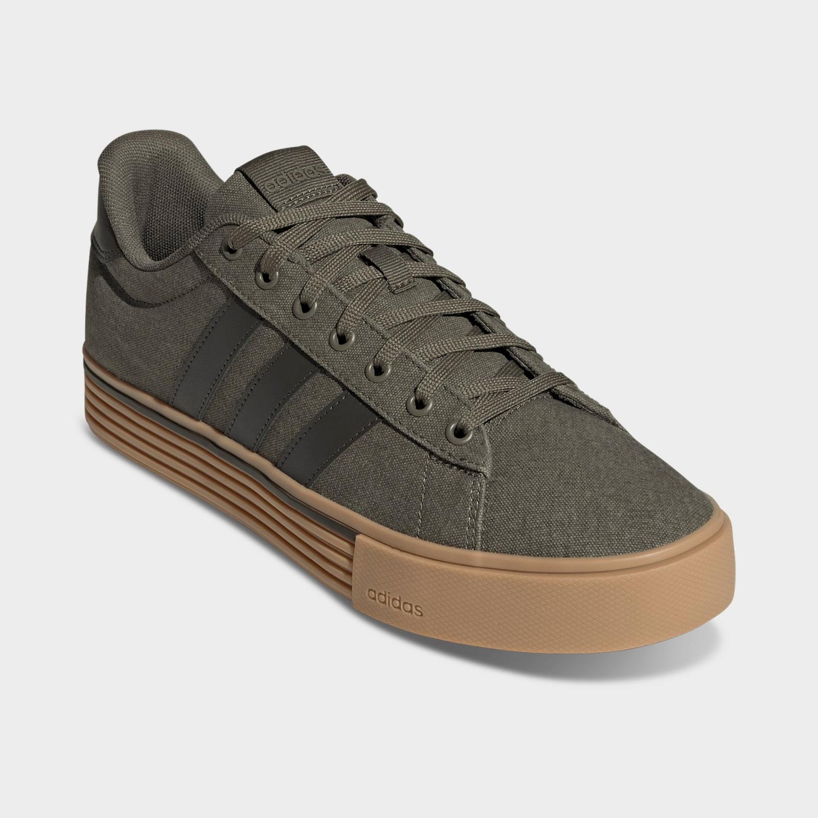 Men's adidas Daily 4.0 Casual Shoes - Olive Strata/Shadow Olive/Gum - view 2