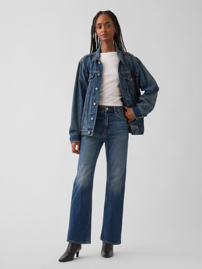 High Rise ’90s Slim Straight Crop Jeans - dark indigo