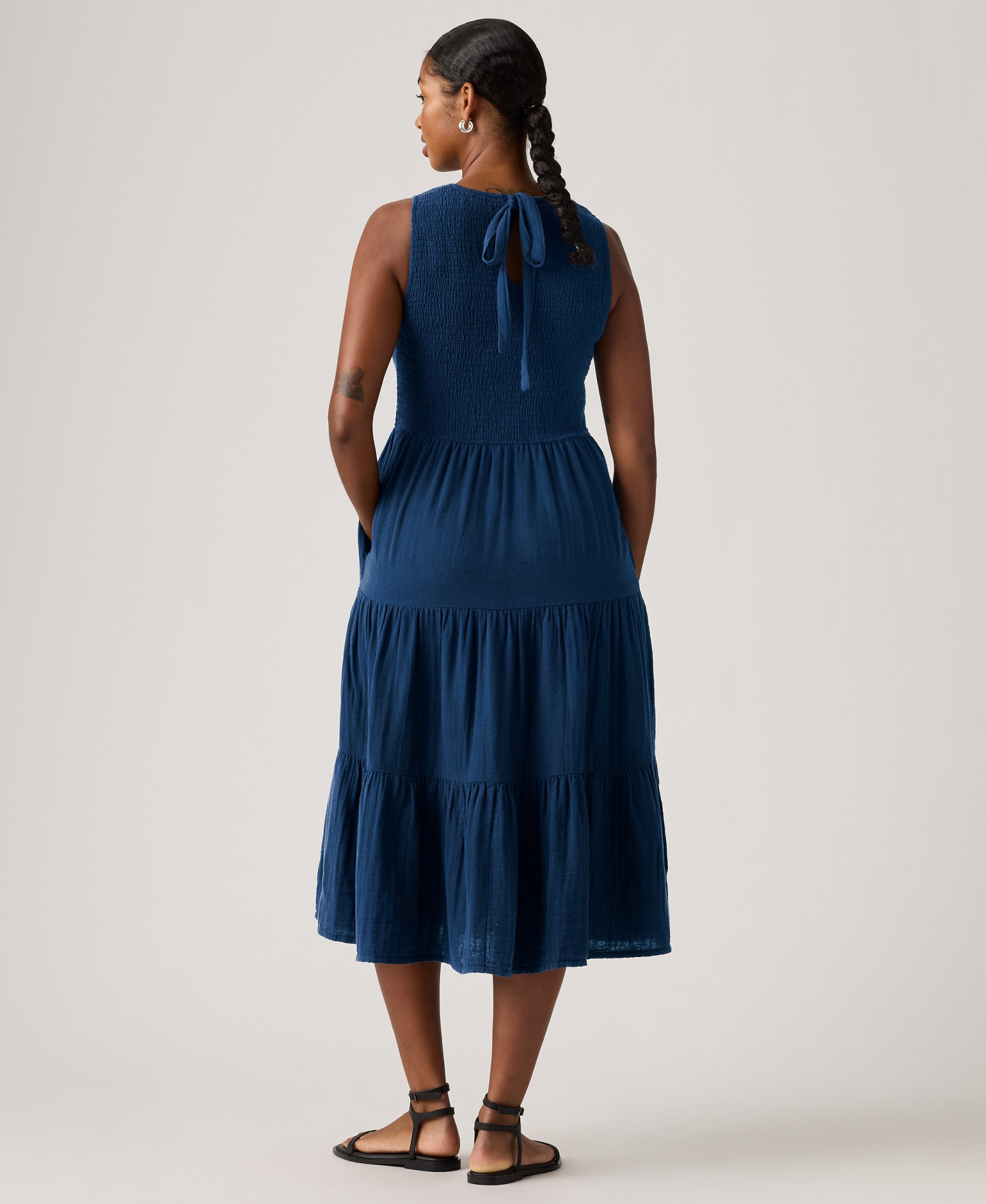 Levi's Women's Cely Smocked Tiered Dress - Chill Lagoon