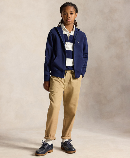 Polo Ralph Lauren Boys' 8-20 Double-Knit Full-Zip Hoodie - Newport Navy