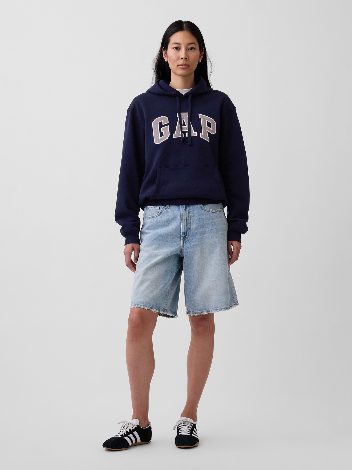 Adult VintageSoft Arch Logo Hoodie - Tapestry navy blue