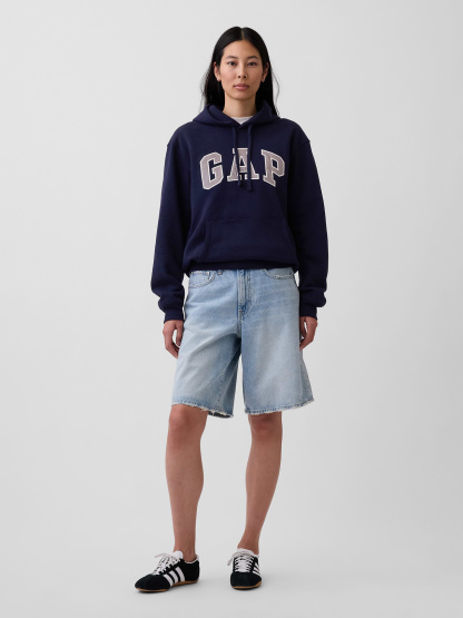 Adult VintageSoft Arch Logo Hoodie - Tapestry navy blue
