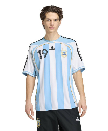 adidas Men's Lionel Messi White Argentina National Team 2006 Bringback Home Jersey - White