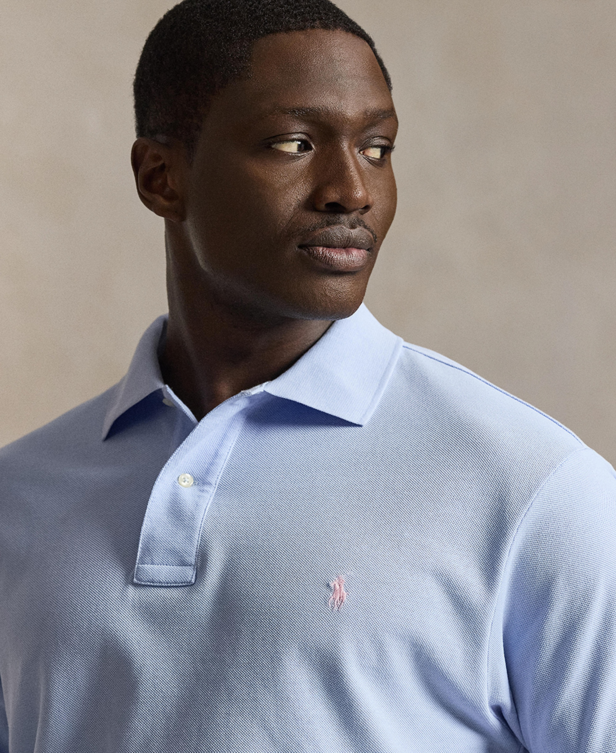 Polo Ralph Lauren Men's Big & Tall Cotton Short-Sleeve Polo Shirt - Pebble Blue/C3115