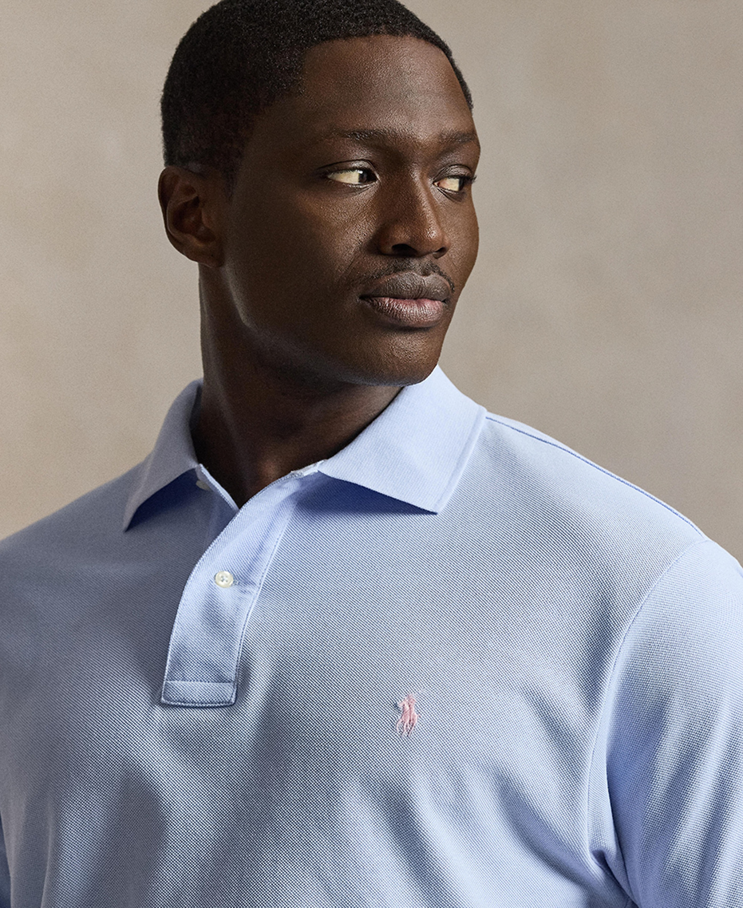 Polo Ralph Lauren Men's Big & Tall Cotton Short-Sleeve Polo Shirt - Pebble Blue/C3115