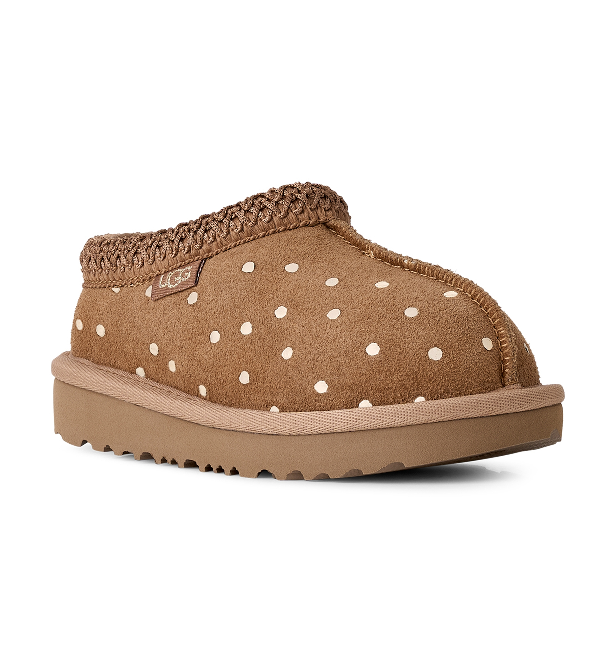 UGG® Toddler Kids Tasman II Shiny Dots Clog Slippers - Chestnut