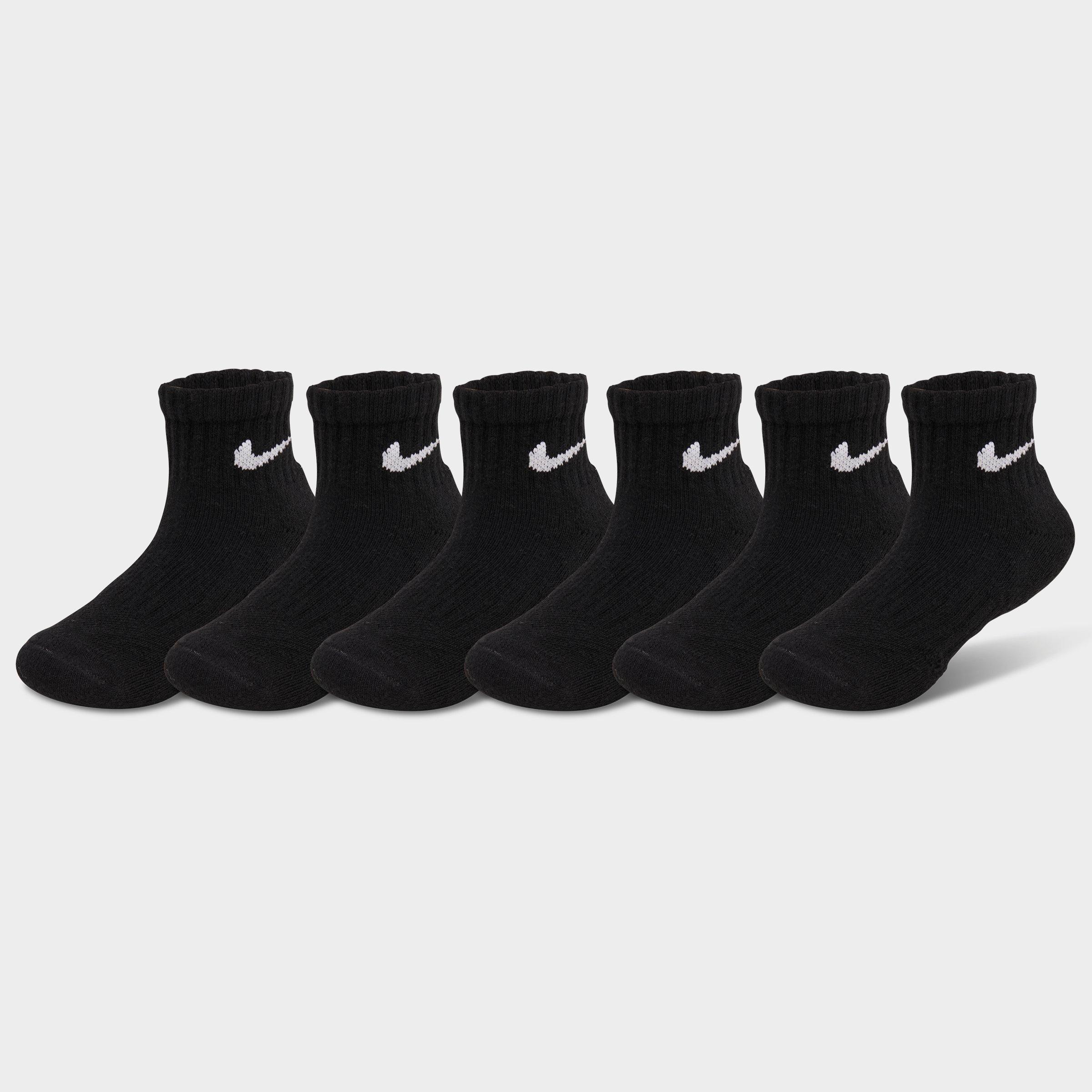 Little Kids' Nithtke Dri-FIT Ankle Socks (6-Pack) - Black
