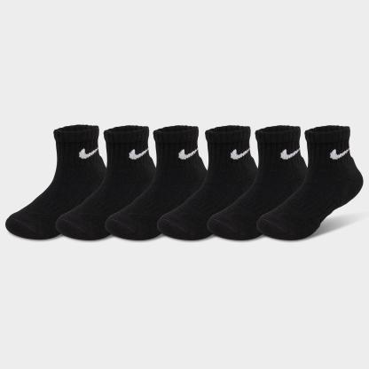 Little Kids' Nithtke Dri-FIT Ankle Socks (6-Pack) - Black