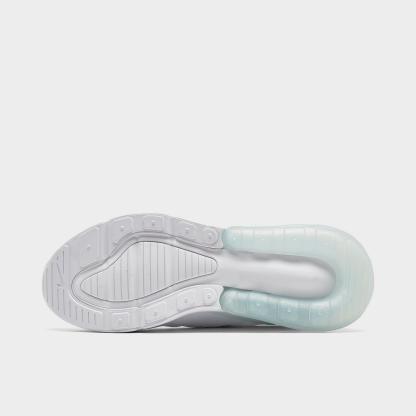 Big Kids' Nike Air Max 270 Casual Shoes - White/White/Metallic Silver