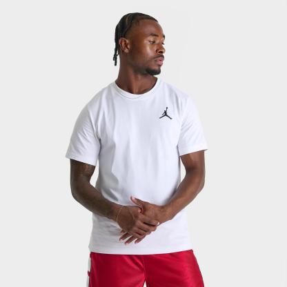 Men's Jordan Jumpman Embroidered Logo T-Shirt - White/Black - view 1