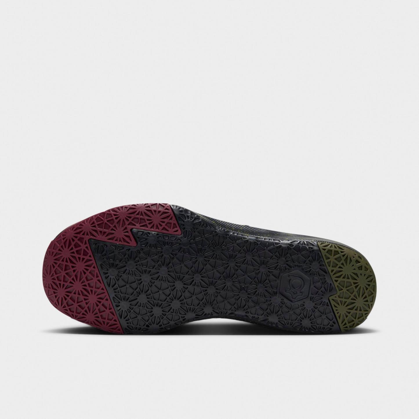 Little Kids' Nithtke KD 6 Basketball Shoes - Black/Atomic Red/Medium Olive/Noble Red - Bottom view