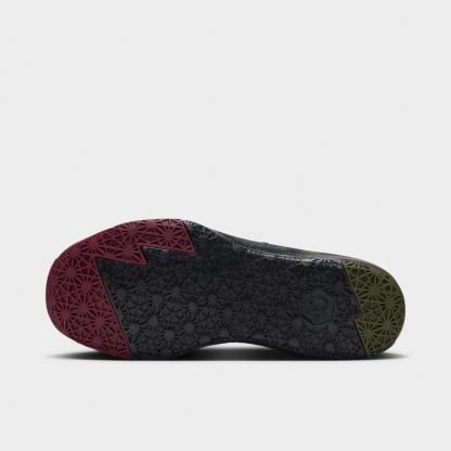 Little Kids' Nithtke KD 6 Basketball Shoes - Black/Atomic Red/Medium Olive/Noble Red - Bottom view