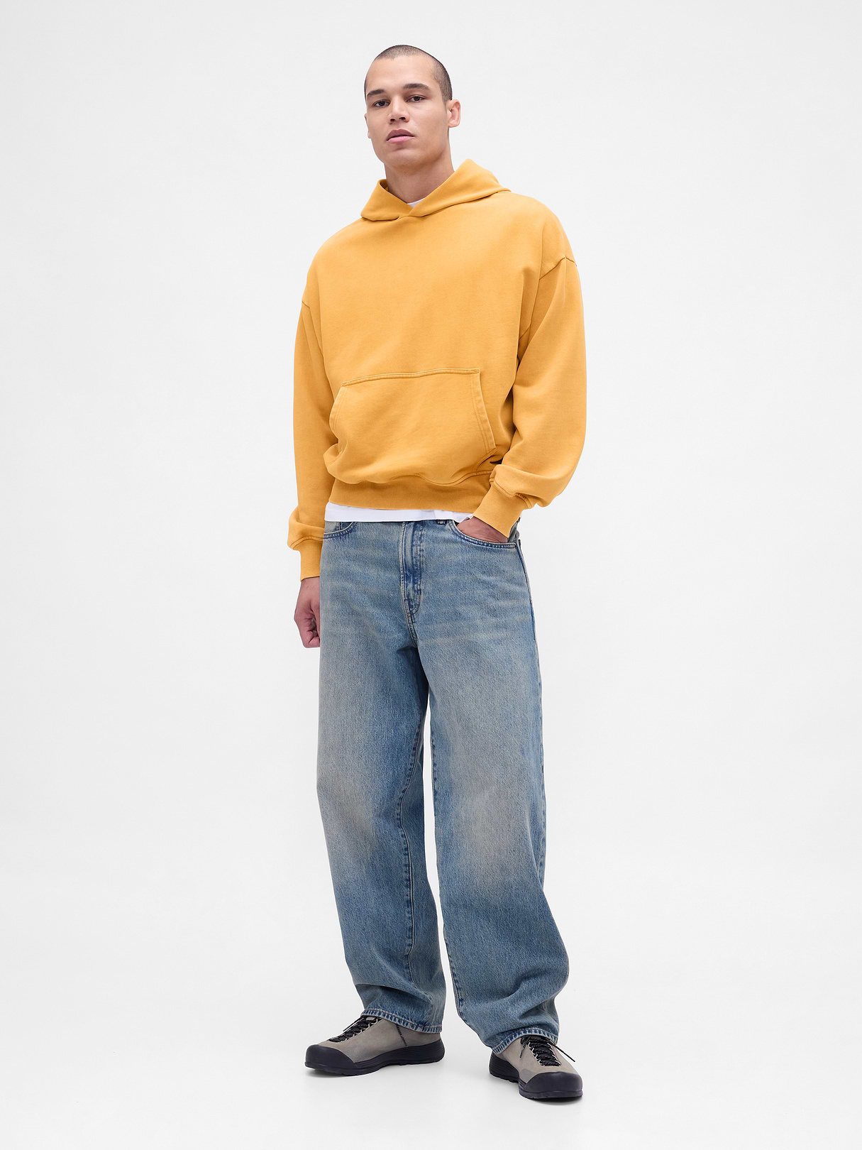 Adult Heavyweight Oversized Hoodie - RUGBY GOLD